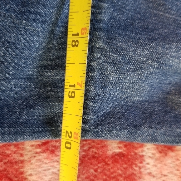 LL Bean Womens Maxi Dress Size 12 Denim Long Sleeve Button Front Modest Western - Picture 13 of 14